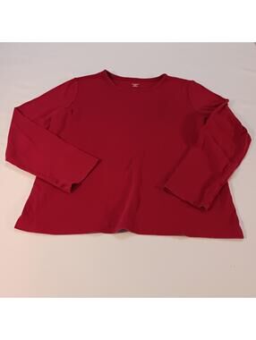 St. John's Bay Men's Red Classic Long Sleeve Sweatshirt Size Large